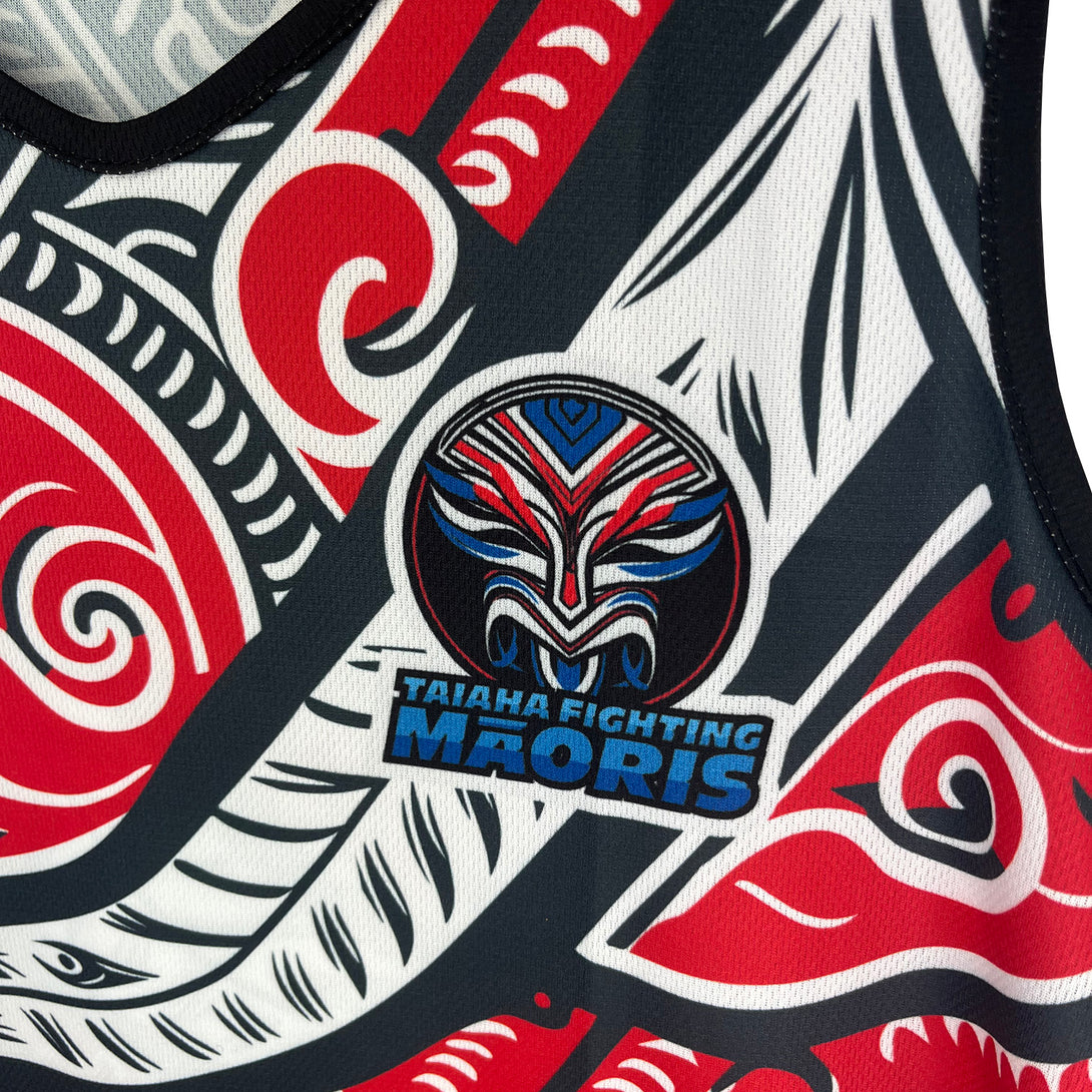 Taiaha Fighting Maoris Mens Rugby Vest