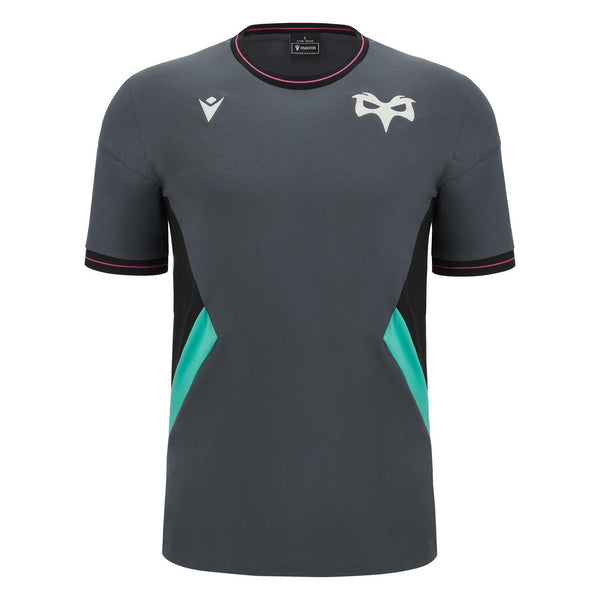 Macron Ospreys Rugby Mens Travel Cotton T Shirt