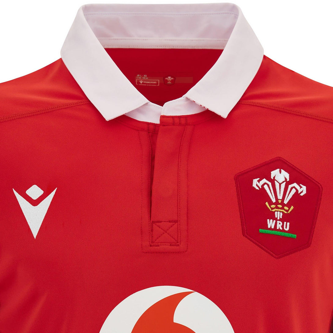 Macron Wales WRU 2024 Kids Home Rugby Shirt