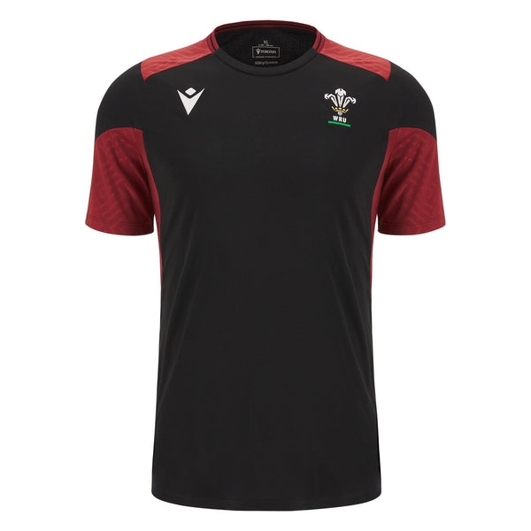 Macron Wales WRU 2024 Mens Rugby Training Poly Shirt