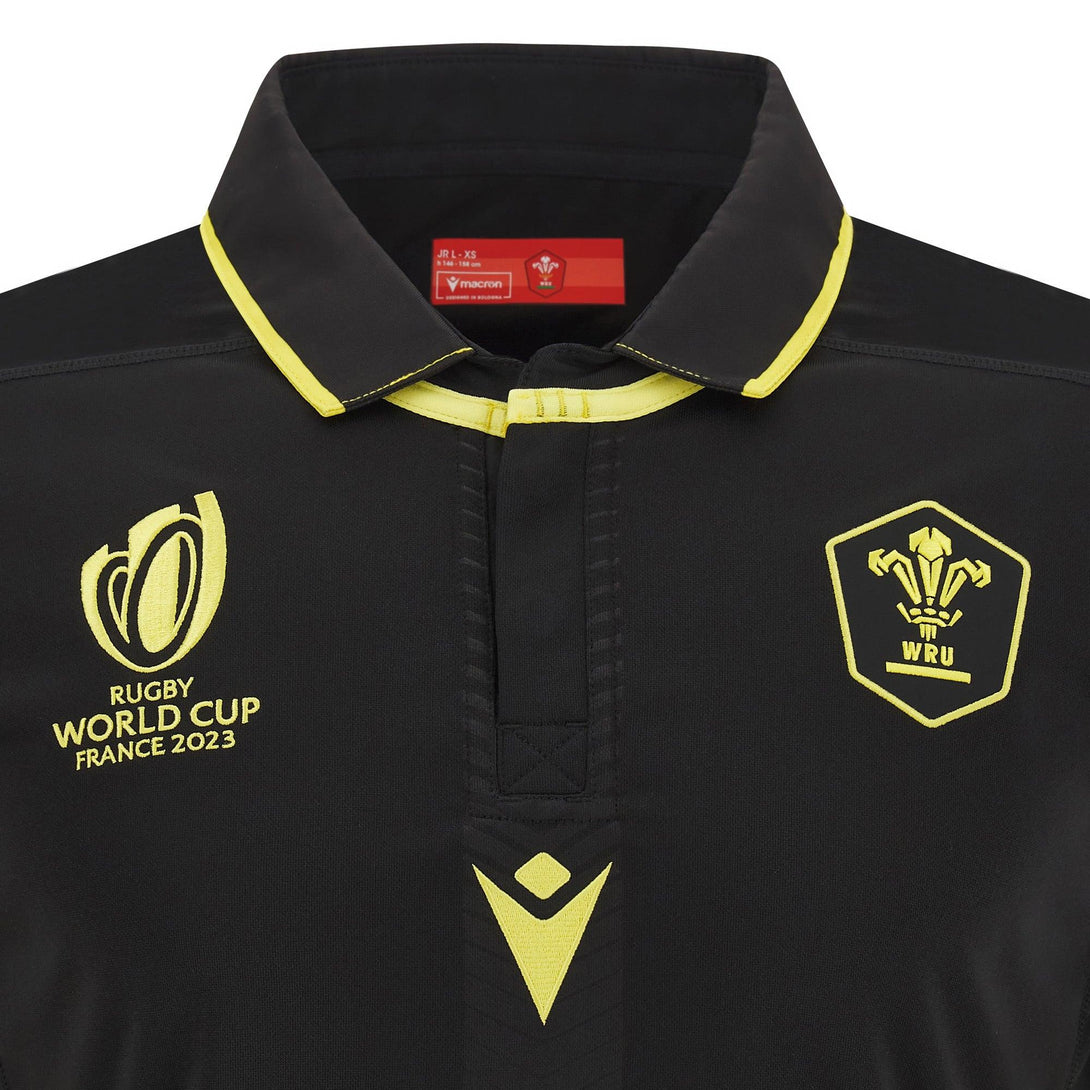 Macron Wales WRU Rugby World Cup 2023 Kids Away Rugby Shirt