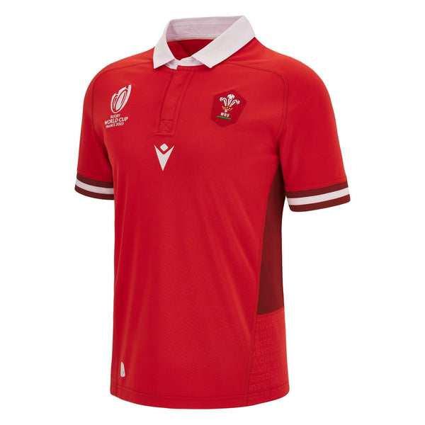 Macron Wales WRU Rugby World Cup 2023 Mens Home Rugby Shirt