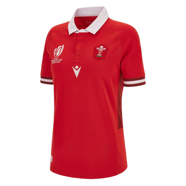 Macron Wales WRU Rugby World Cup 2023 Womens Home Rugby Shirt