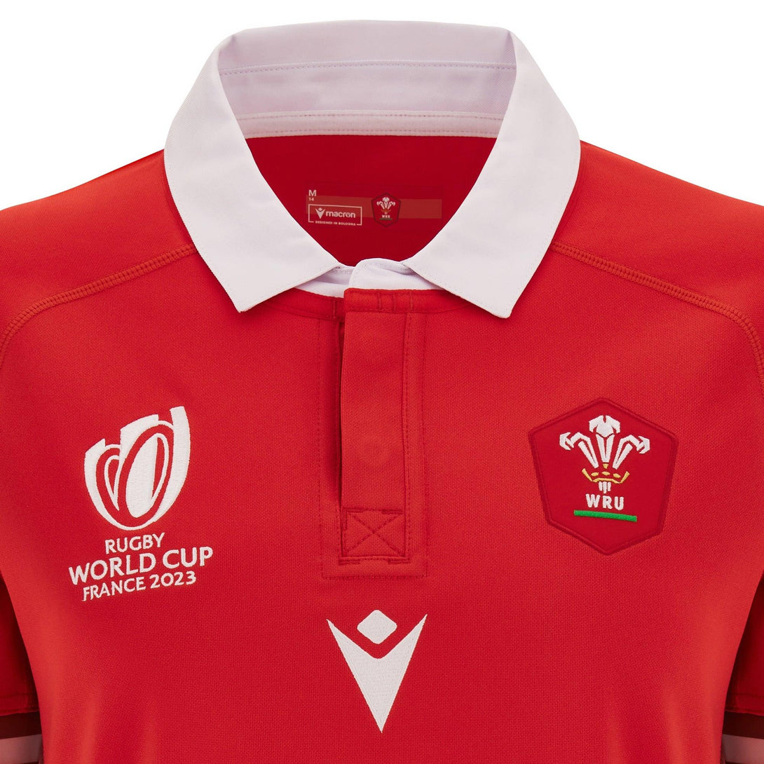 Macron Wales WRU Rugby World Cup 2023 Womens Home Rugby Shirt
