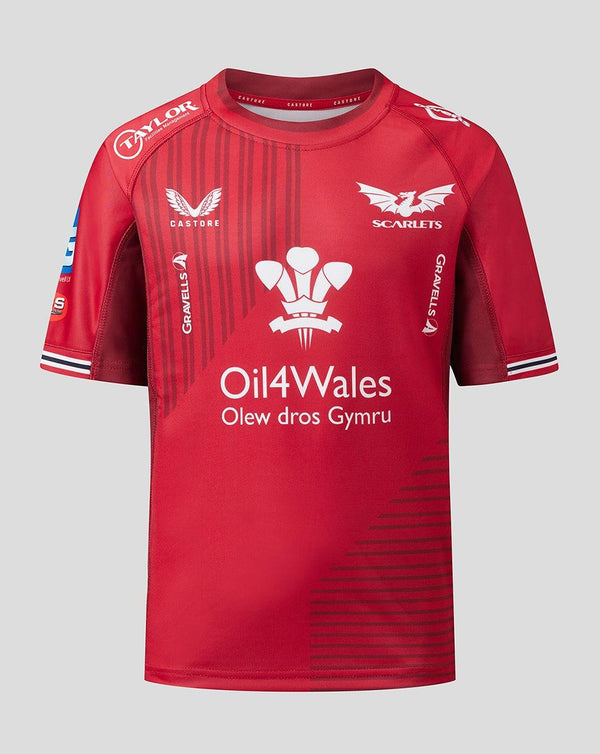 Rugby Heaven Castore Scarlets Kids Home Rugby Shirt - www.rugby-heaven.co.uk