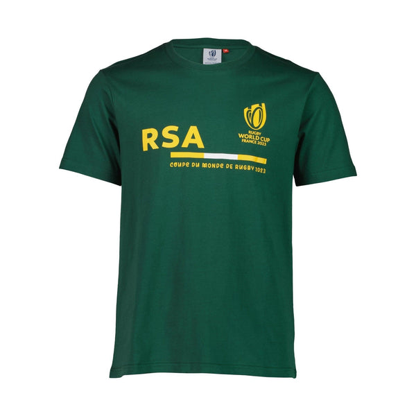 Rugby Heaven Rugby World Cup 2023 Mens South Africa Supporter Tee - www.rugby-heaven.co.uk