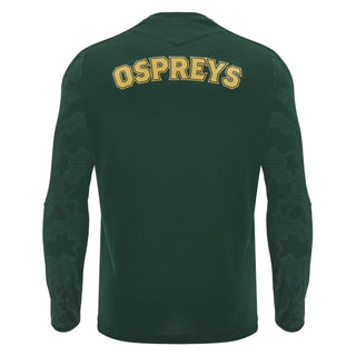 Macron Ospreys Rugby 2024/25 Adults Long Sleeve Poly Training Shirt