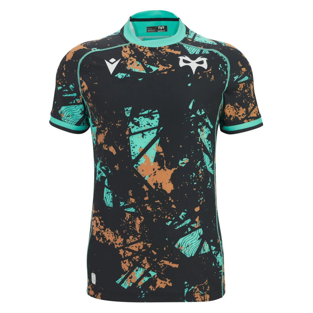 Macron Ospreys Rugby 2025/26 Mens Training Rugby Shirt – Rugby Heaven