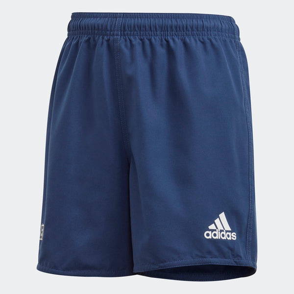 Rugby Heaven Adidas Blues Kids Home Support Shorts - www.rugby-heaven.co.uk