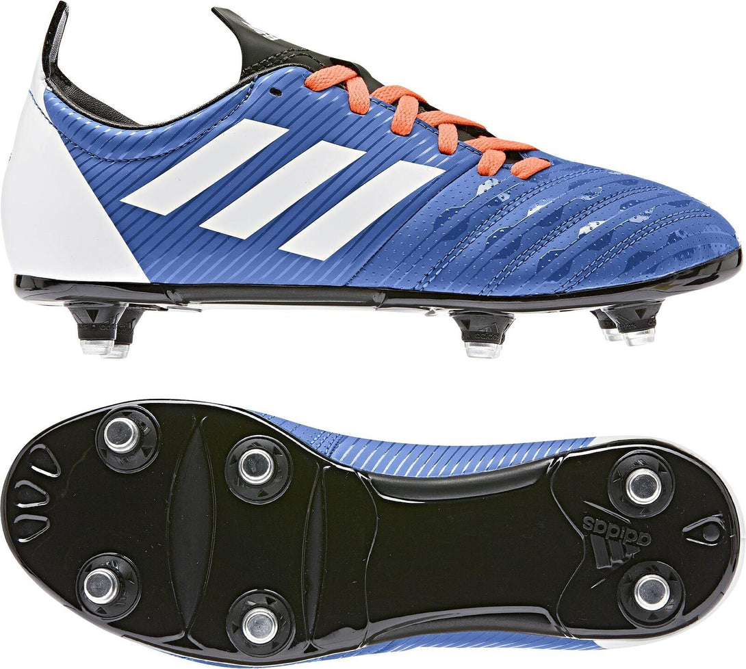 Rugby Heaven Adidas Malice Kids Soft Ground Blue Rugby Boots - www.rugby-heaven.co.uk