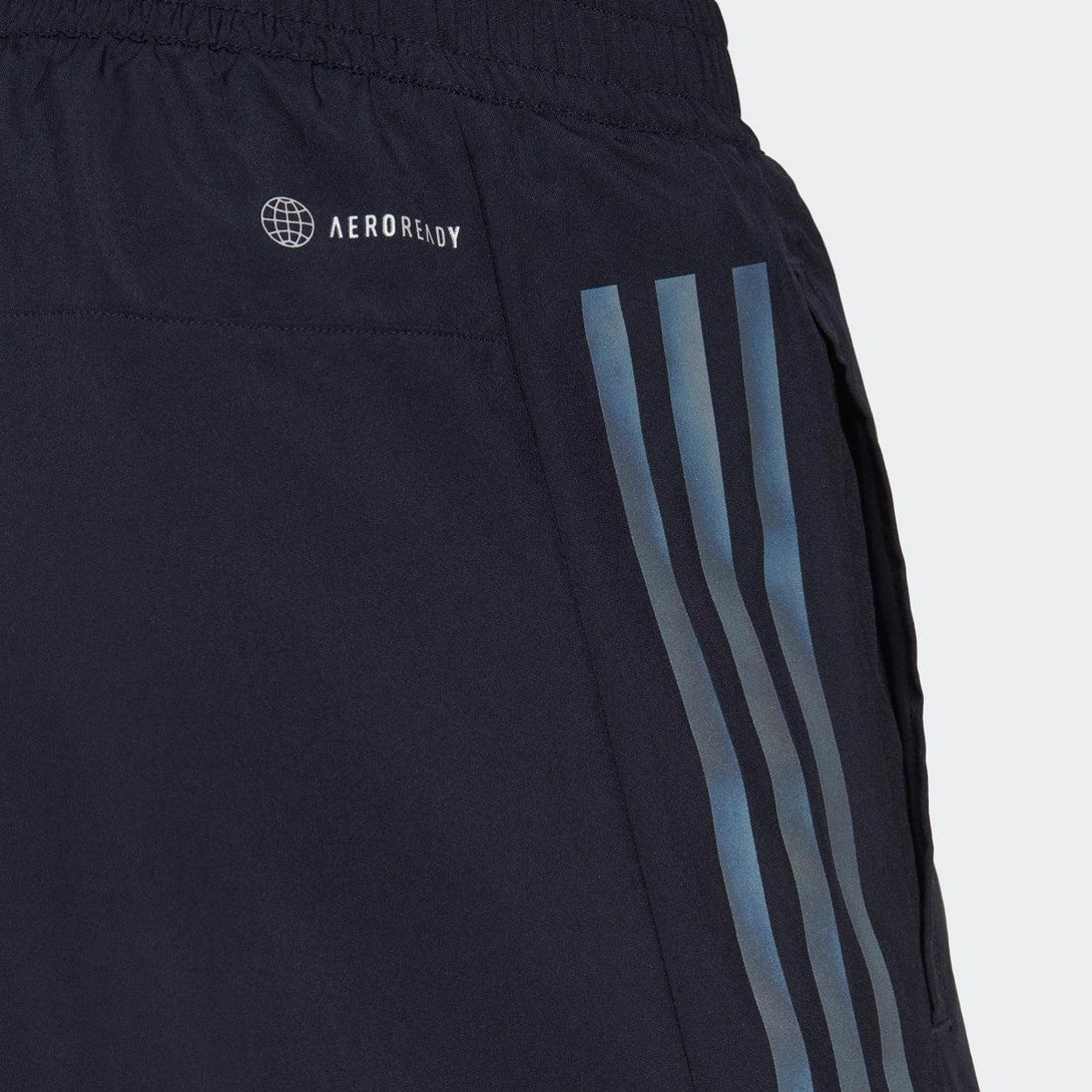 Adidas Mens Run Icon Full Reflective 3-Stripes Shorts