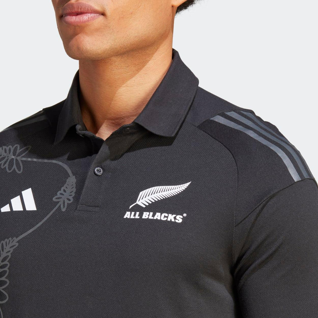 Rugby Heaven Adidas New Zealand All Black Mens Rugby World Cup 2023 Polo - www.rugby-heaven.co.uk