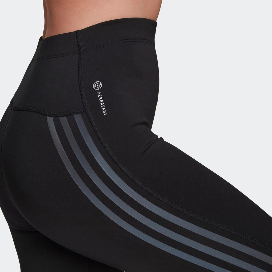 adidas Womens Run Icons 3-Stripes ⅞ Running Leggings