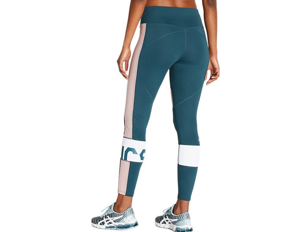 Rugby Heaven Asics wmns Colour block tight magnetic blue - www.rugby-heaven.co.uk