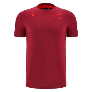 Macron Wales WRU 2025/26 Mens Travel Cotton T-Shirt
