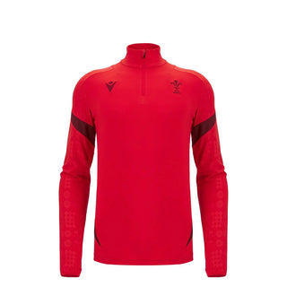 Macron Wales WRU 2025/26 Kids Players Training 1/4 Zip Top