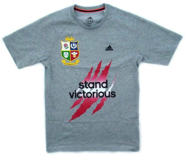 Rugby Heaven British & Irish Lions Stand Victorious 2013 Adults Grey T-Shirt - www.rugby-heaven.co.uk
