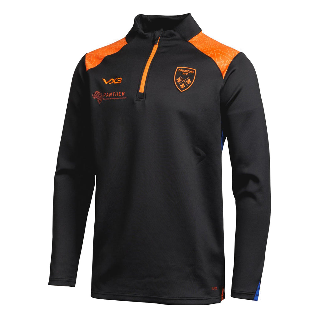 VX3 Dragons RFC 2025/26 Mens Vertex Half Zip Top β Rugby Heaven