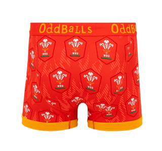 Oddballs Welsh Rugby Union Mens Cotton Boxer Shorts
