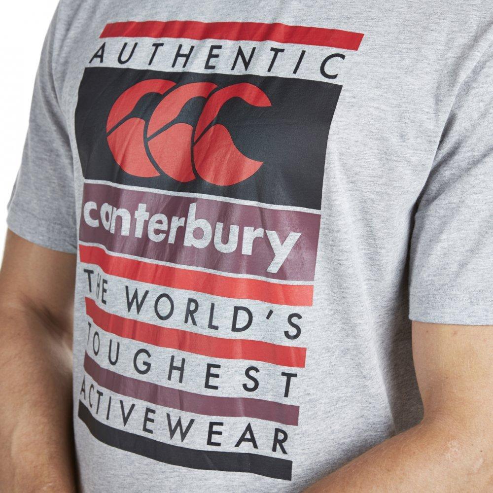 Rugby Heaven Canterbury Authenic Graphic Adults Classic Marle T-Shirt - www.rugby-heaven.co.uk