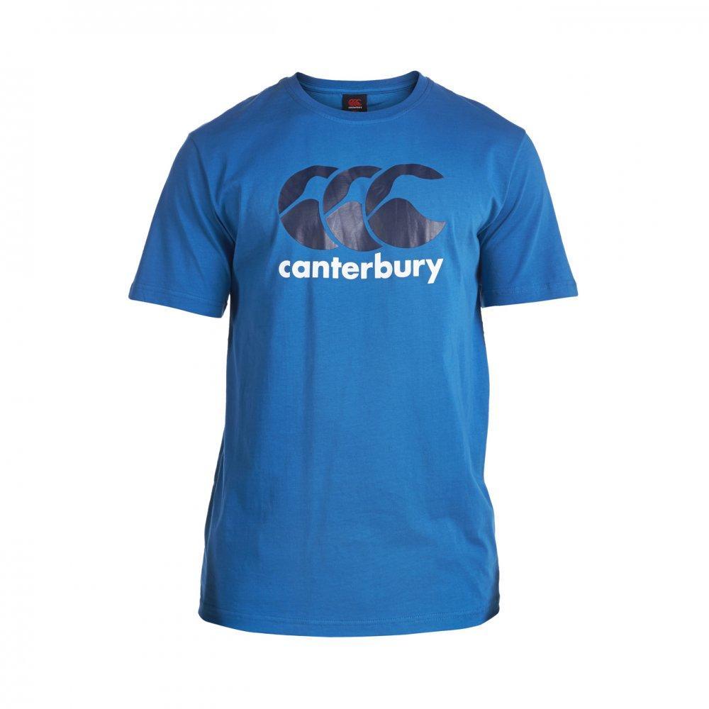 Rugby Heaven Canterbury Logo Adults Oceanblue/navy/white T-Shirt - www.rugby-heaven.co.uk