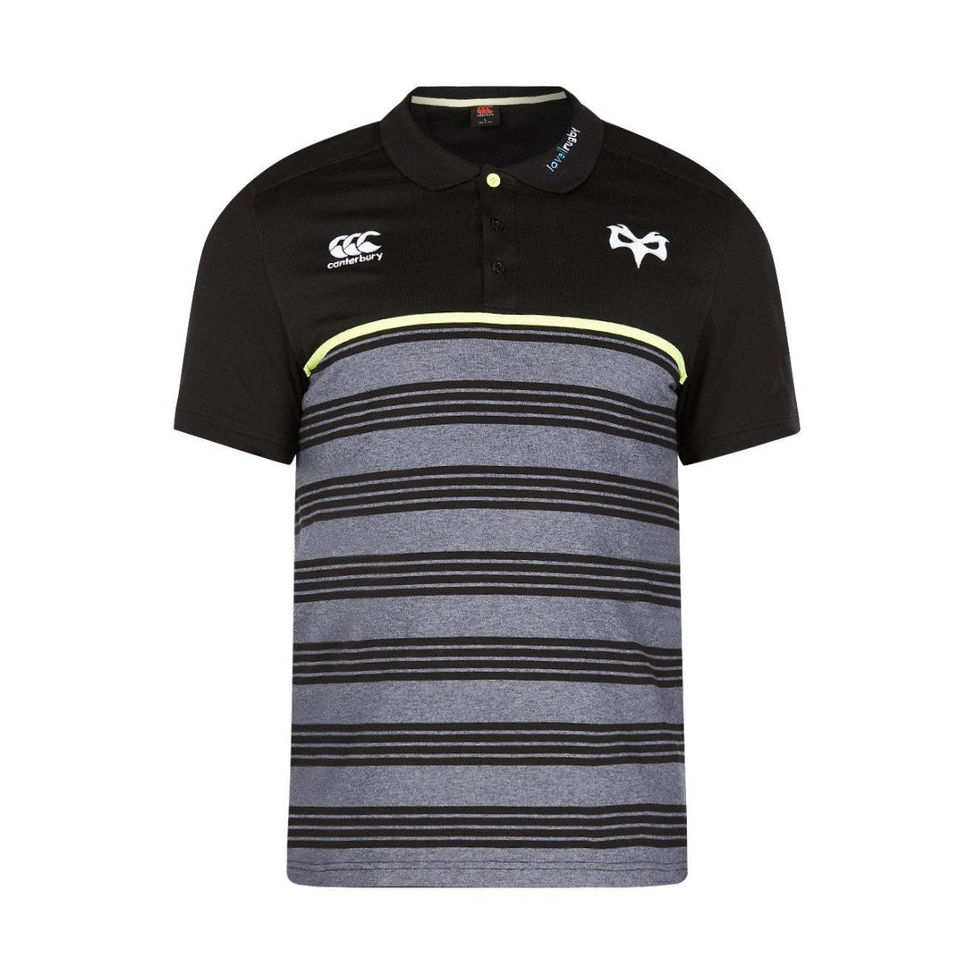 Rugby Heaven Canterbury Ospreys Adults Stripe Polo - www.rugby-heaven.co.uk
