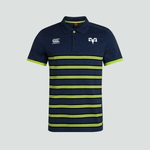 Rugby Heaven Canterbury Ospreys Mens Cotton Stripe Polo - www.rugby-heaven.co.uk