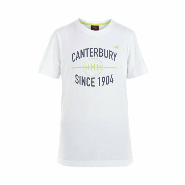 Rugby Heaven Canterbury Rugby Ball Kids White T-Shirt Ss15 - www.rugby-heaven.co.uk