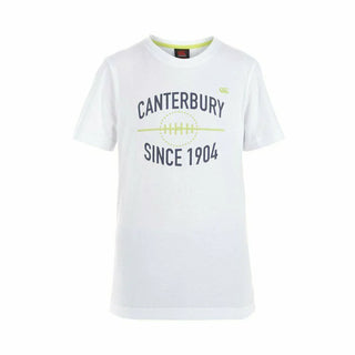 Canterbury Rugby Ball Kids White T-Shirt Ss15