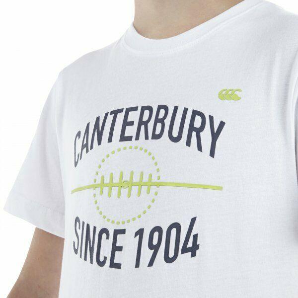Rugby Heaven Canterbury Rugby Ball Kids White T-Shirt Ss15 - www.rugby-heaven.co.uk