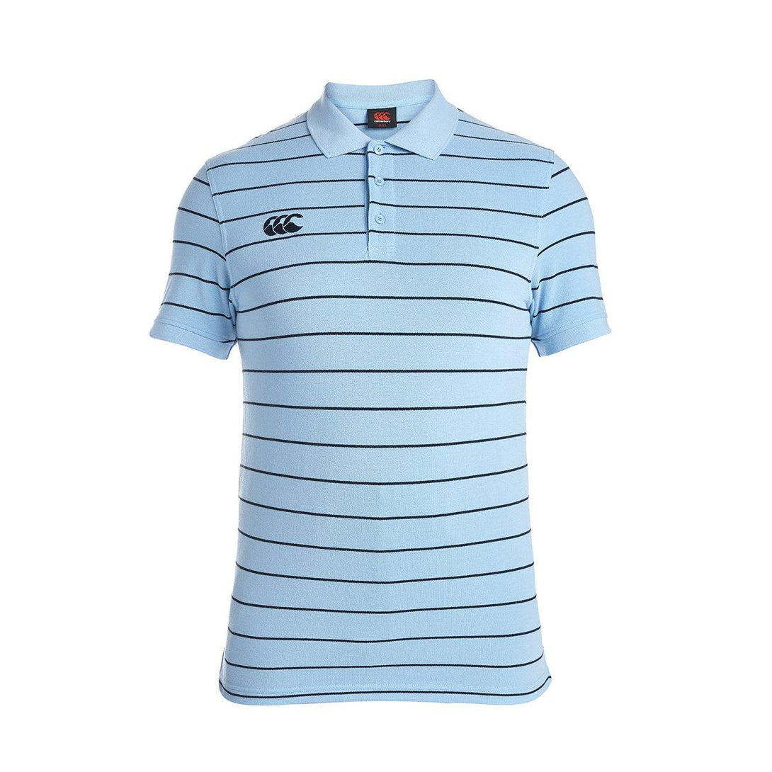 Rugby Heaven Canterbury Stripe Norse Blue/Navy Polo Ss15 - www.rugby-heaven.co.uk