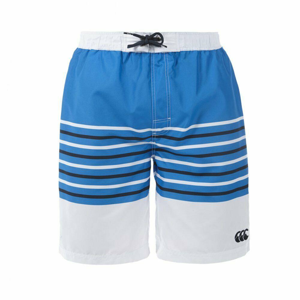 Rugby Heaven Canterbury Striped Blue Aster/white/carbon Adults Board Shorts Ss15 - www.rugby-heaven.co.uk