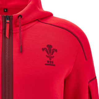 Macron Wales WRU 2025/26 Mens Players Travel Zip Hoody