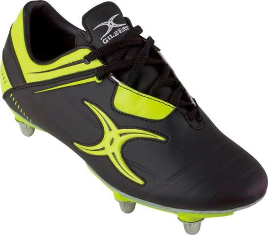 Rugby Heaven Gilbert Kryten V1 Adults Black/Yellow Rugby Boots - www.rugby-heaven.co.uk