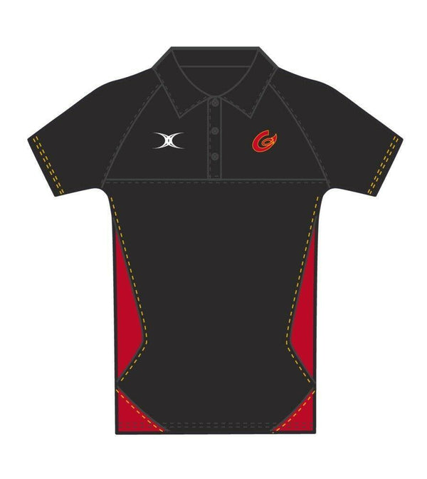 Rugby Heaven Gilbert Newport Gwent Dragons Pro Team Polo Adults - www.rugby-heaven.co.uk