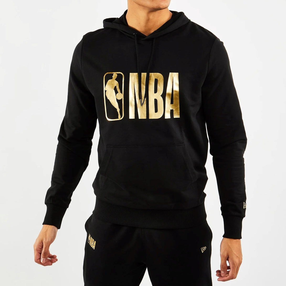New Era Mens NBA Gold Logo Hoodie