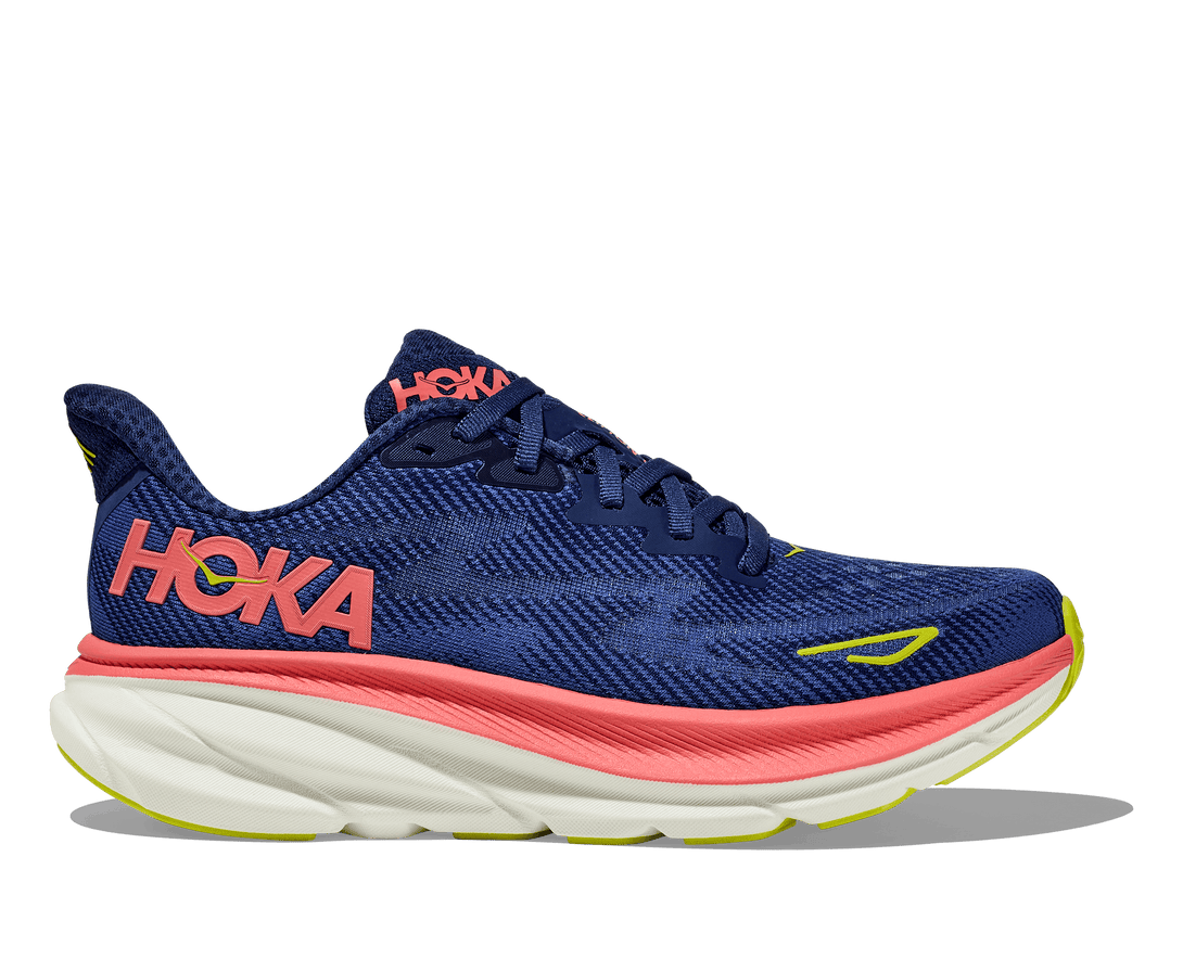 Rugby Heaven Hoka Clifton 9 Womens Wide Fit Running Shoes - www.rugby-heaven.co.uk