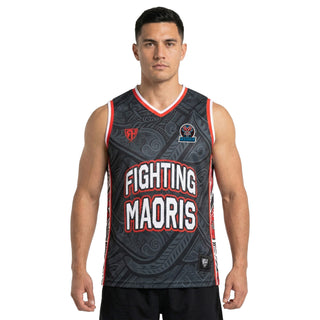 Taiaha Fighting Maoris Mens Basketball Vest