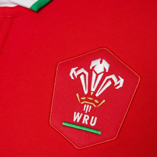 Macron Wales WRU Mens Home Cotton L/S Rugby Shirt