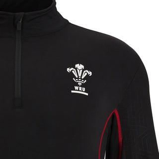Macron Wales Official WRU 22/23 Kids Rugby Travel ¼ Zip Jacket