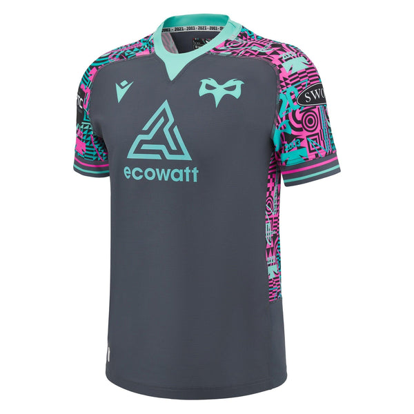 Rugby Heaven Macron Ospreys Mens Euro Slim Fit Rugby Shirt - www.rugby-heaven.co.uk