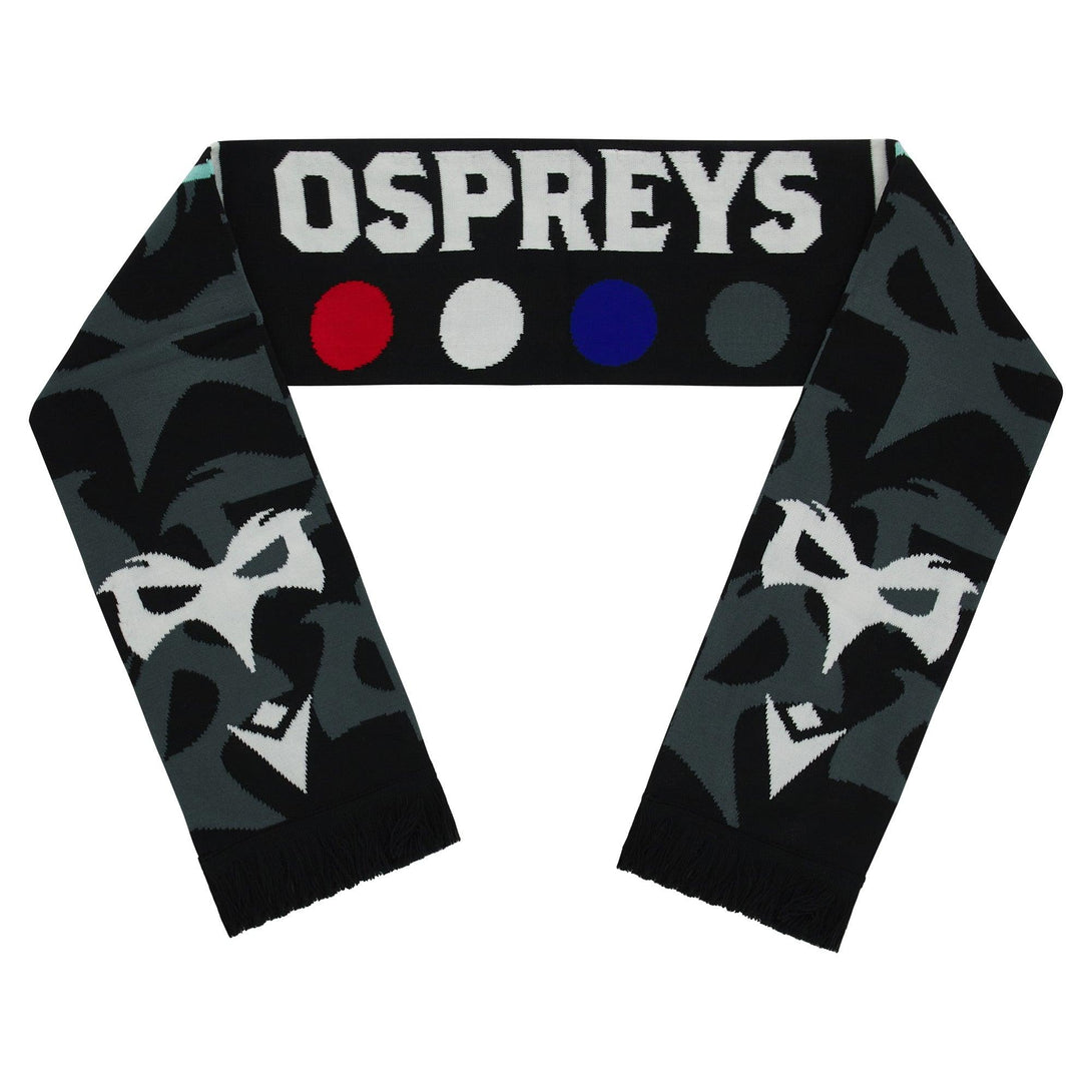 Rugby Heaven Macron Ospreys Rugby Double Layer Scarf - www.rugby-heaven.co.uk