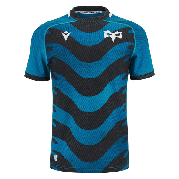 Rugby Heaven Macron Ospreys Rugby Mens Slim Fit Training Rugby Shirt - www.rugby-heaven.co.uk