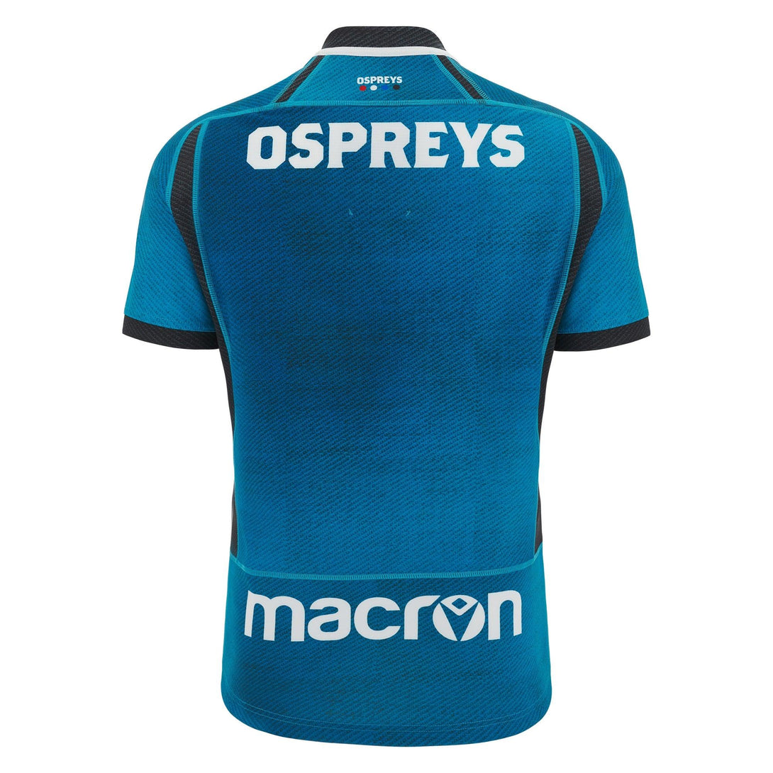 Macron Ospreys Rugby Mens Slim Fit Training Rugby Shirt