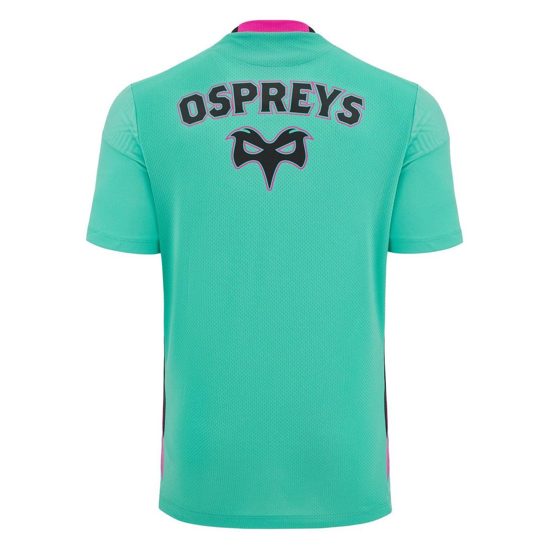 Macron Ospreys Rugby Mens Training Poly T Shirt