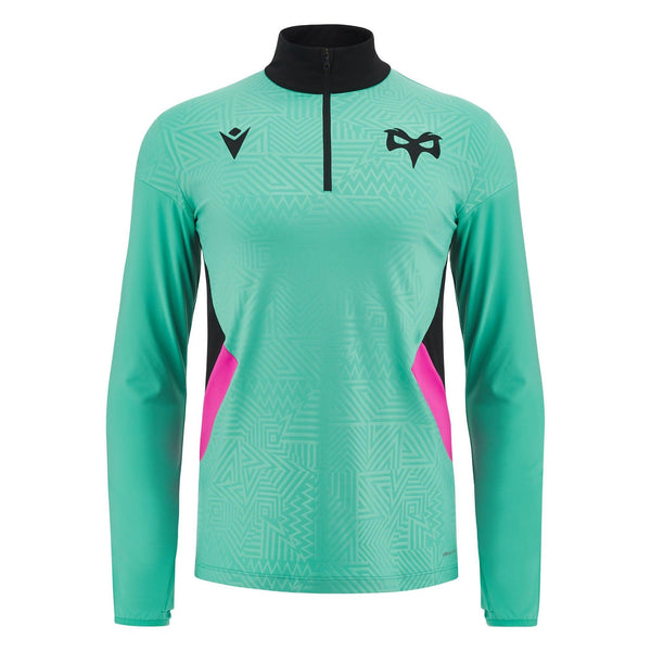 Rugby Heaven Macron Ospreys Rugby Mens Training Poly Zip Top - www.rugby-heaven.co.uk