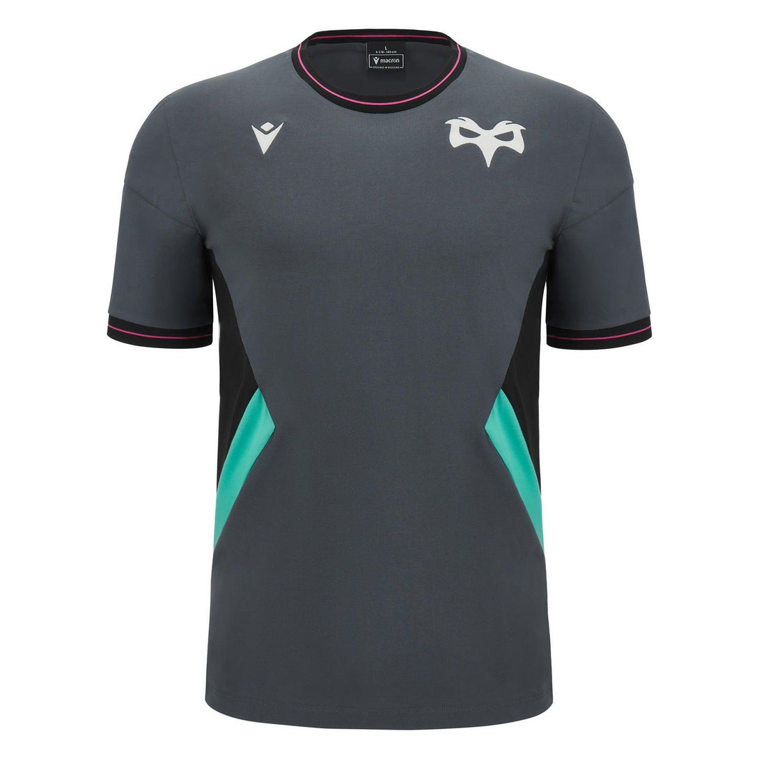 Macron Ospreys Rugby Mens Travel Cotton T Shirt