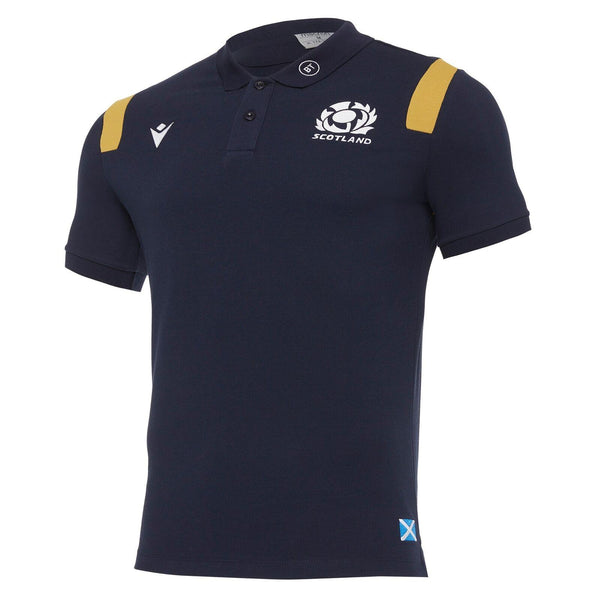 Rugby Heaven Macron SRU Scotland Cotton Polo Mens 20/21 man rugby union polos - www.rugby-heaven.co.uk