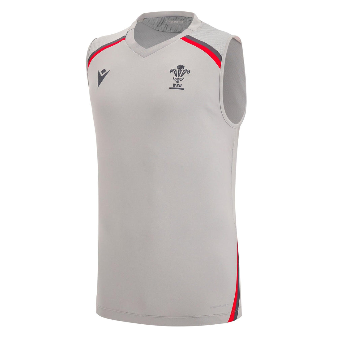 Rugby Heaven Macron Wales WRU 22/23 Mens Rugby Training Poly Dry Vest - www.rugby-heaven.co.uk