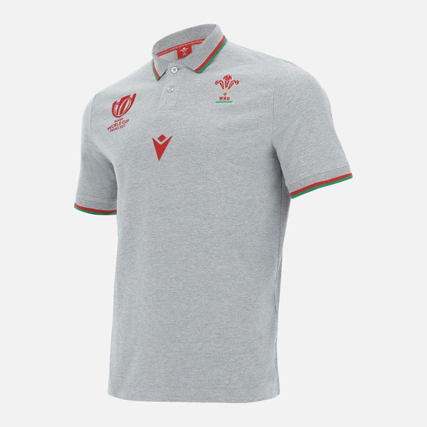 Rugby Heaven Macron Wales WRU Mens Rugby World Cup 2023 Piquet Polo - www.rugby-heaven.co.uk